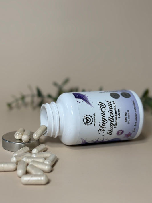 Magnezij bisglicinat ashwagandha embalaža - 90 kapsul z žafranom in B6