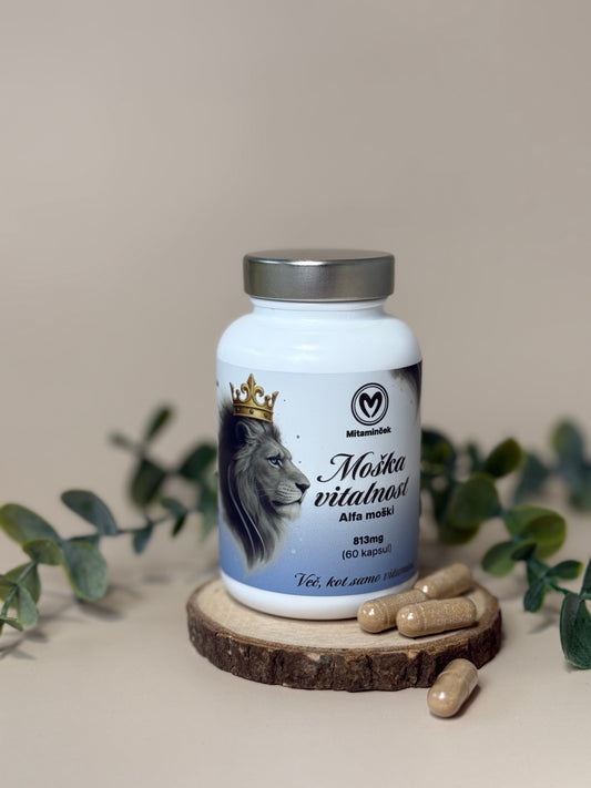 Moška vitalnost embalaža - 60 kapsul za energijo in vzdržljivost