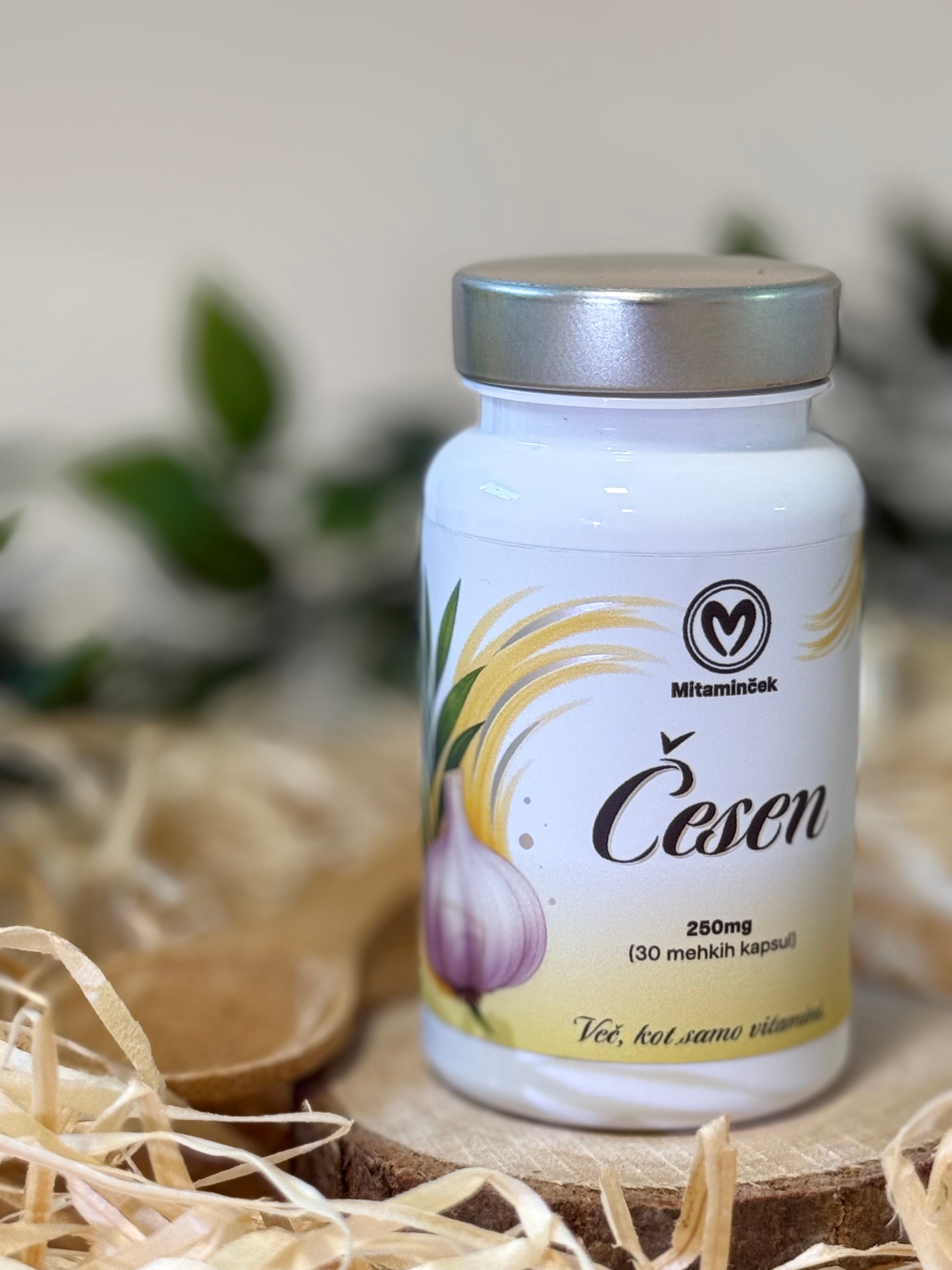 Česnovo olje mehke kapsule - česen brez vonja 30 kapsul 100:1