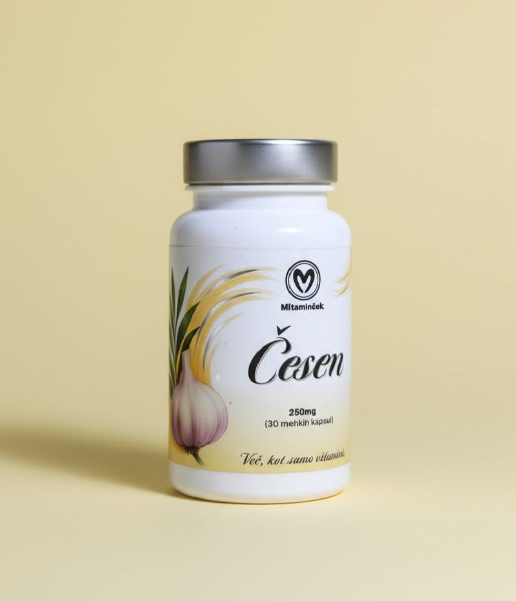 Česnovo olje 30 mehkih kapsul - česen brez vonja prehransko dopolnilo
