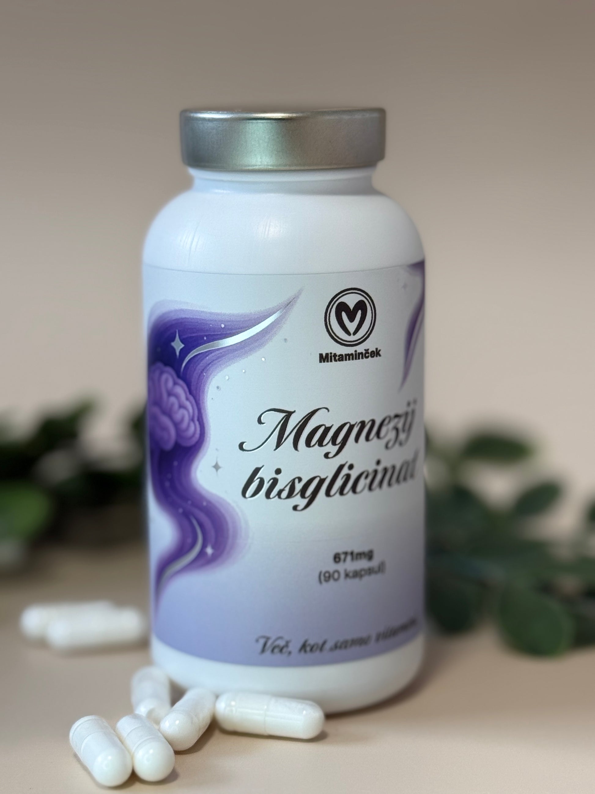 Magnezij bisglicinat detajl - prehransko dopolnilo 375mg
