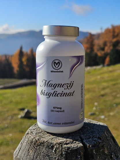 Magnezij bisglicinat 375mg kapsule - prehransko dopolnilo

