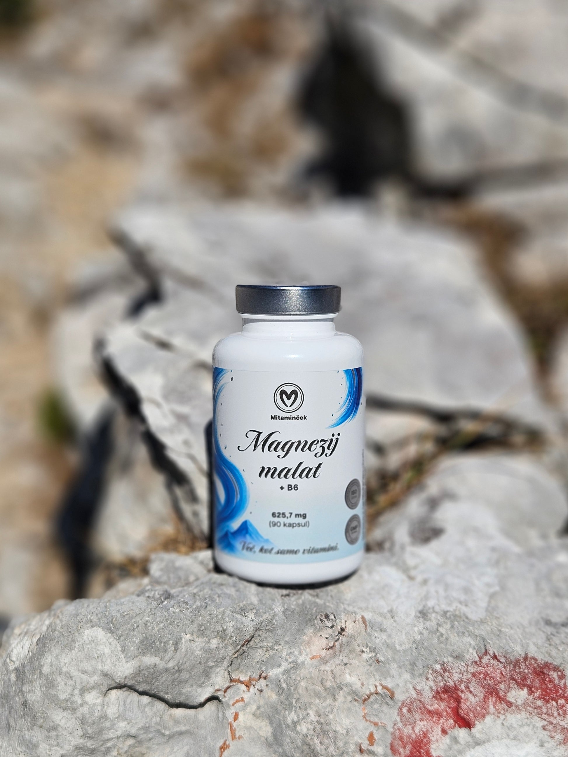 Magnezijev malat 90 kapsul - z B6 za energijo in mišice
