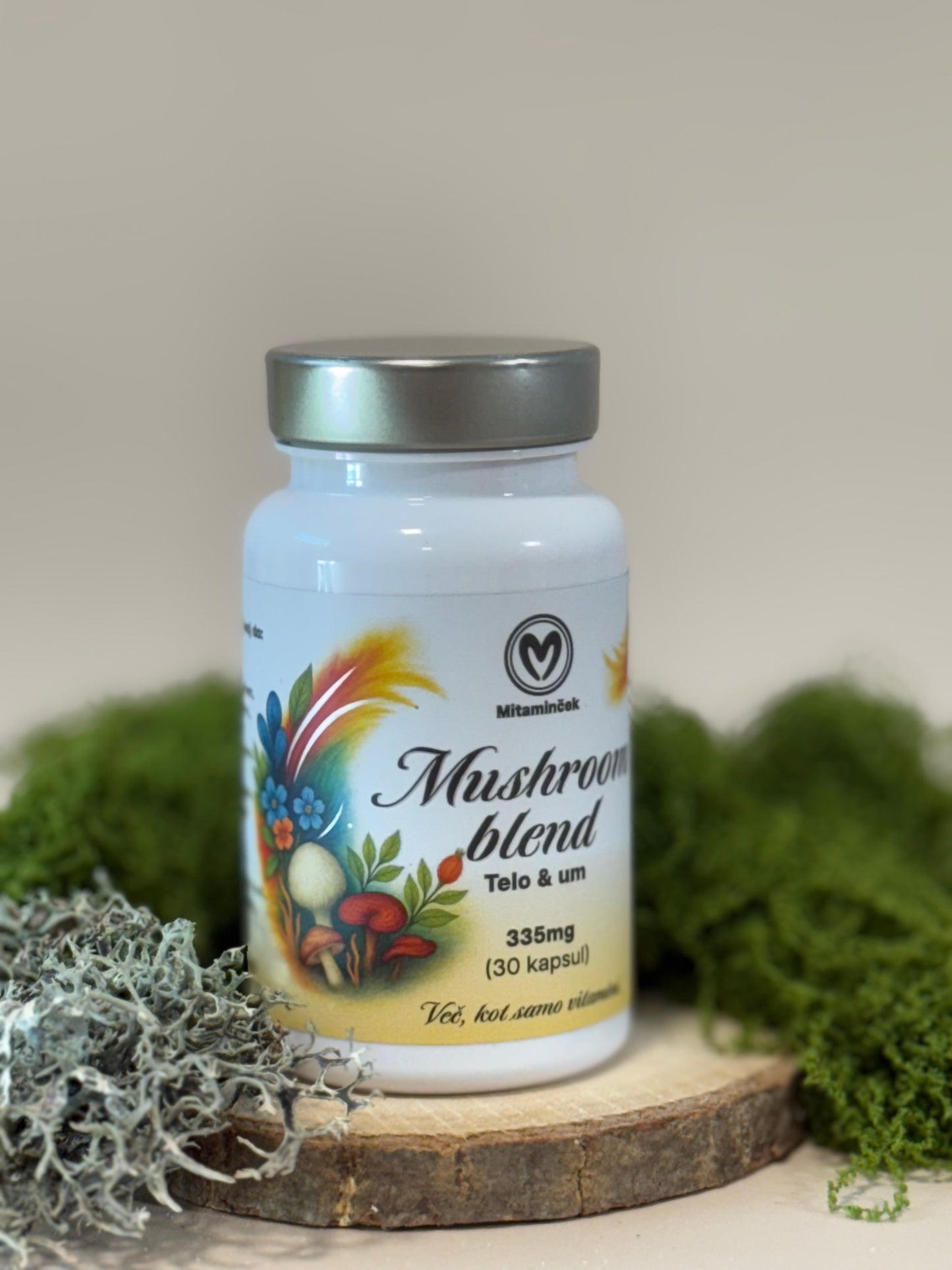 Mushroom blend Telo & Um kapsule - reishi gobe prehransko dopolnilo 30 kapsul
